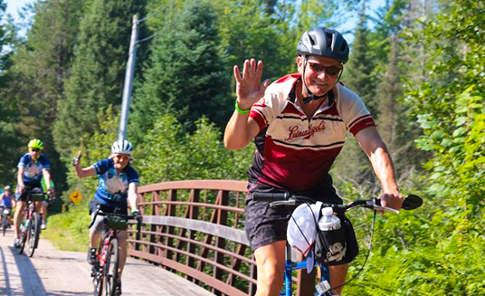 Bike with Dick Leinenkugel in Conover, WI