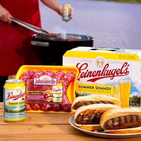 We brat the beer!
 
Introducing the Leinenkugel’s x @Johnsonville Summer Shandy Beer Brat, fresh Johnsonville grilling sausages infused with Leinenkugel’s Summer Shandy. ‘Cause the only things that go together better than “you” & “betcha” are beer & brats 🍺🌭
 
Available now at select retailers, find near you at the link in bio!